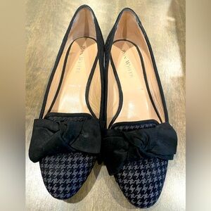 Ron White Black Houndstooth Suede Bowtie Flats Size 36 (US 5 - 6.5) EUC